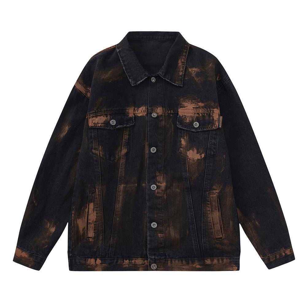 Fashion Distressed Holes Denim Jacket