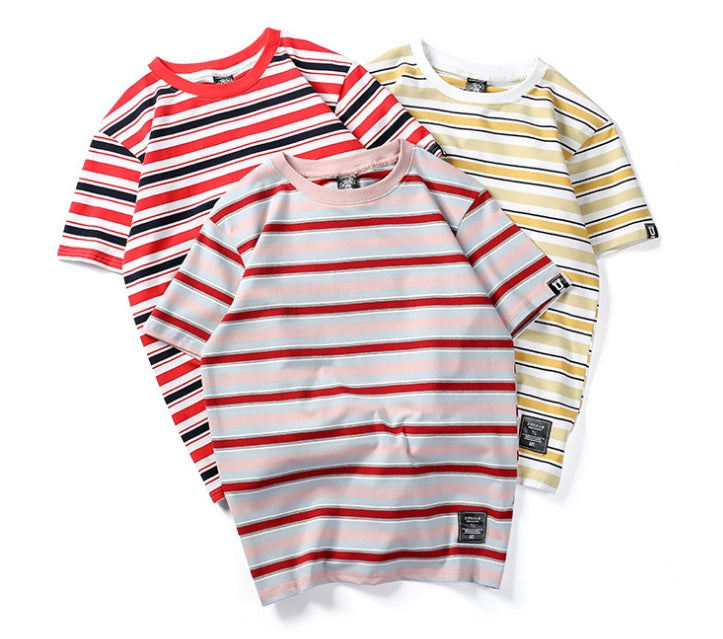 Harajuku Striped Casual Tee Primordials