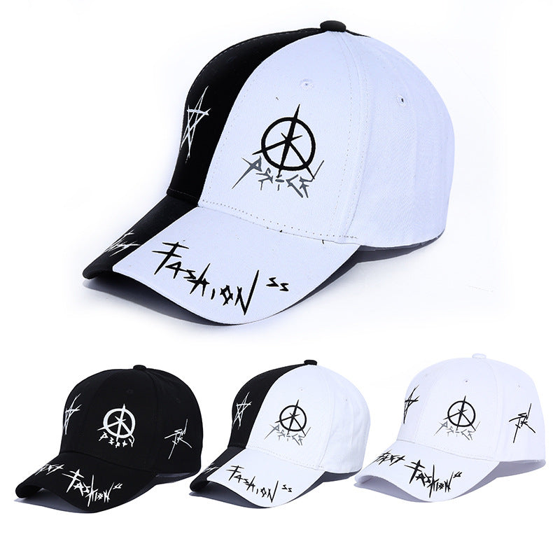 Custom Graffiti Black & White Patchwork Snapback Cap