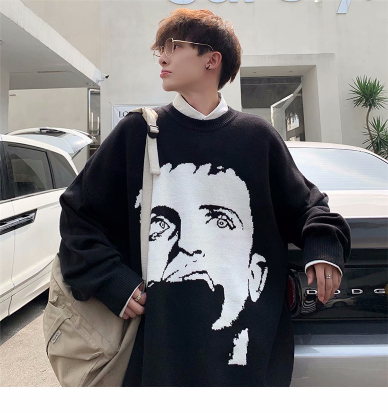 Korean Streetwear Graphic Print Sweater Primordials