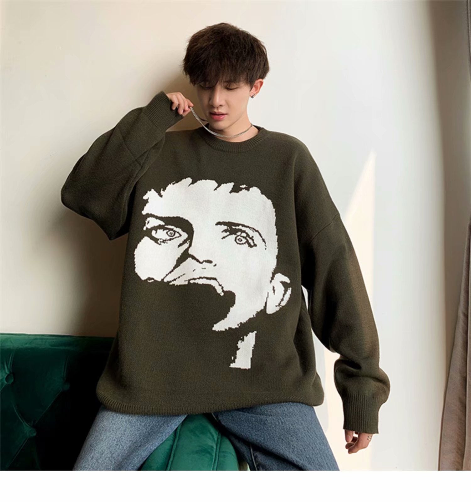 Korean Streetwear Graphic Print Sweater Primordials