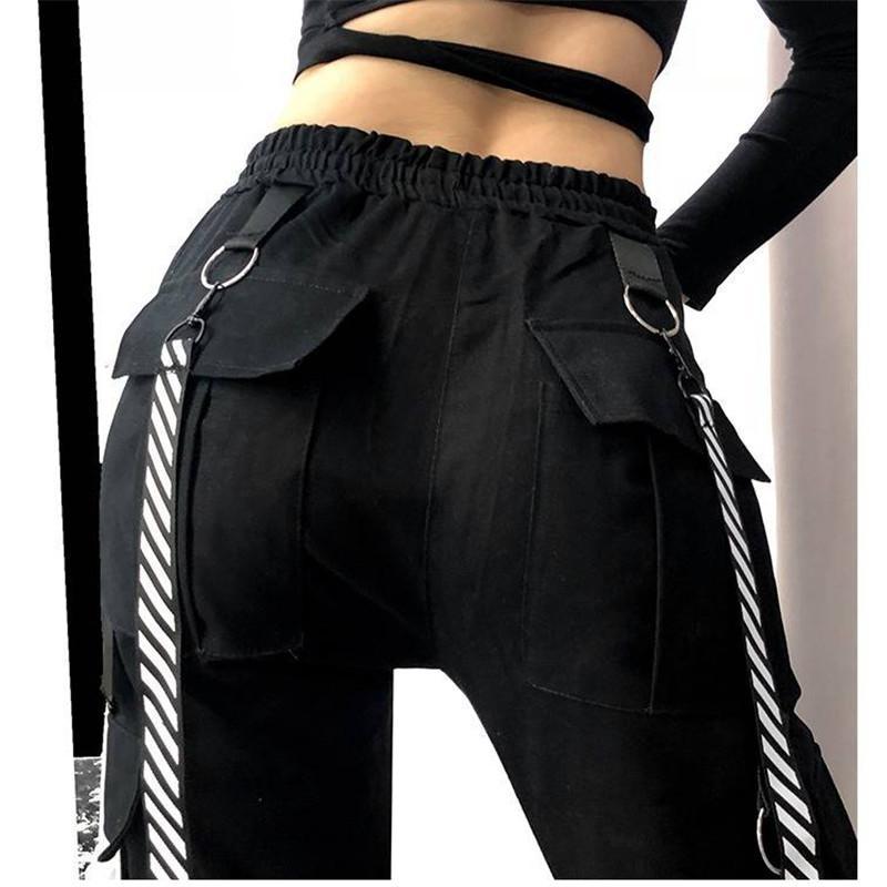 Black Cargo Jogger Trousers