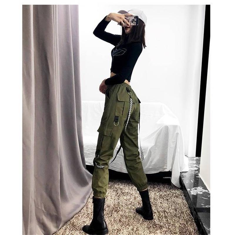 Black Cargo Jogger Trousers
