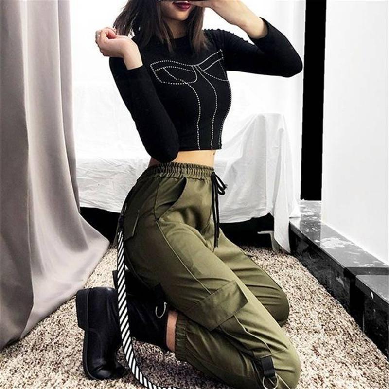 Black Cargo Jogger Trousers