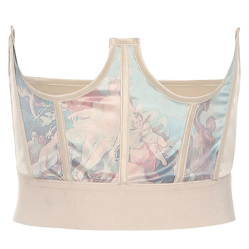 Art Print Fishbone Corset Top Primordials