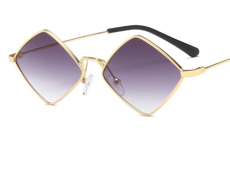 Retro Diamond Irregular Metal Sunglasses