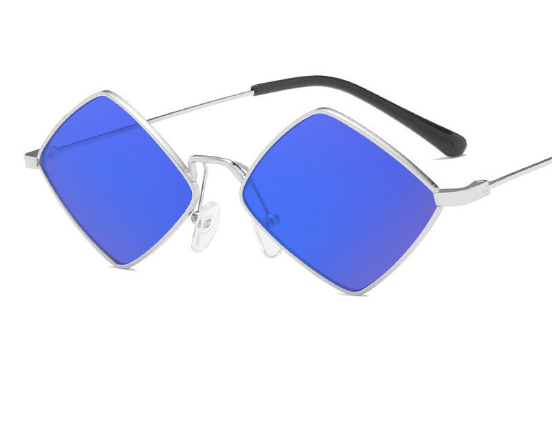 Retro Diamond Irregular Metal Sunglasses
