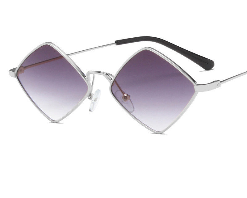 Retro Diamond Irregular Metal Sunglasses