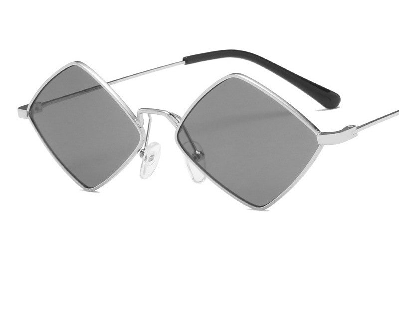 Retro Diamond Irregular Metal Sunglasses