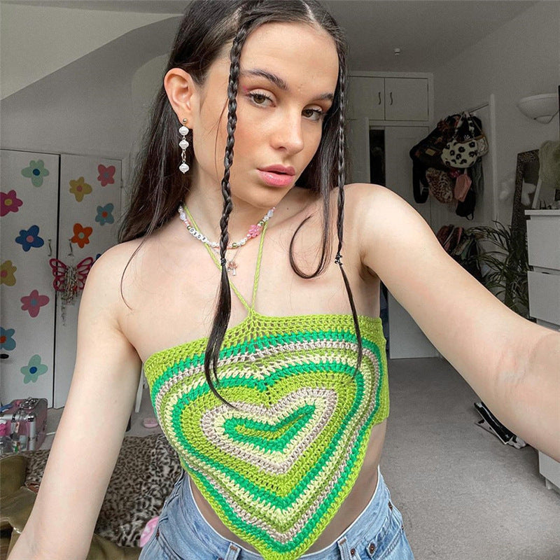 Sweet Patchwork Sexy Crop Top Primordials