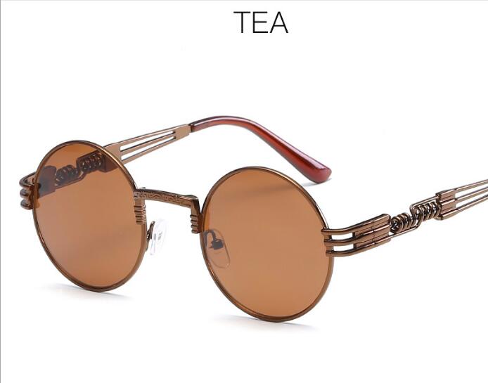 John Lennon Round Steampunk Mirrored Sunglasses