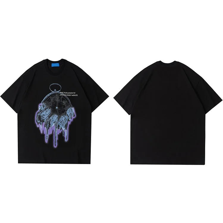 "Time Flies" Graphic Streetwear Tee - Primordials