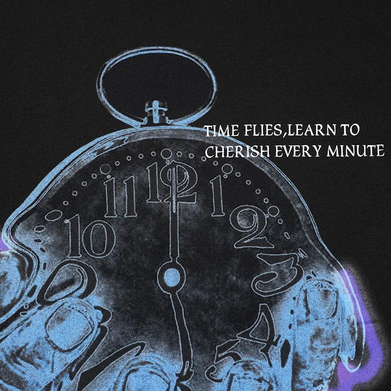 "Time Flies" Graphic Streetwear Tee - Primordials