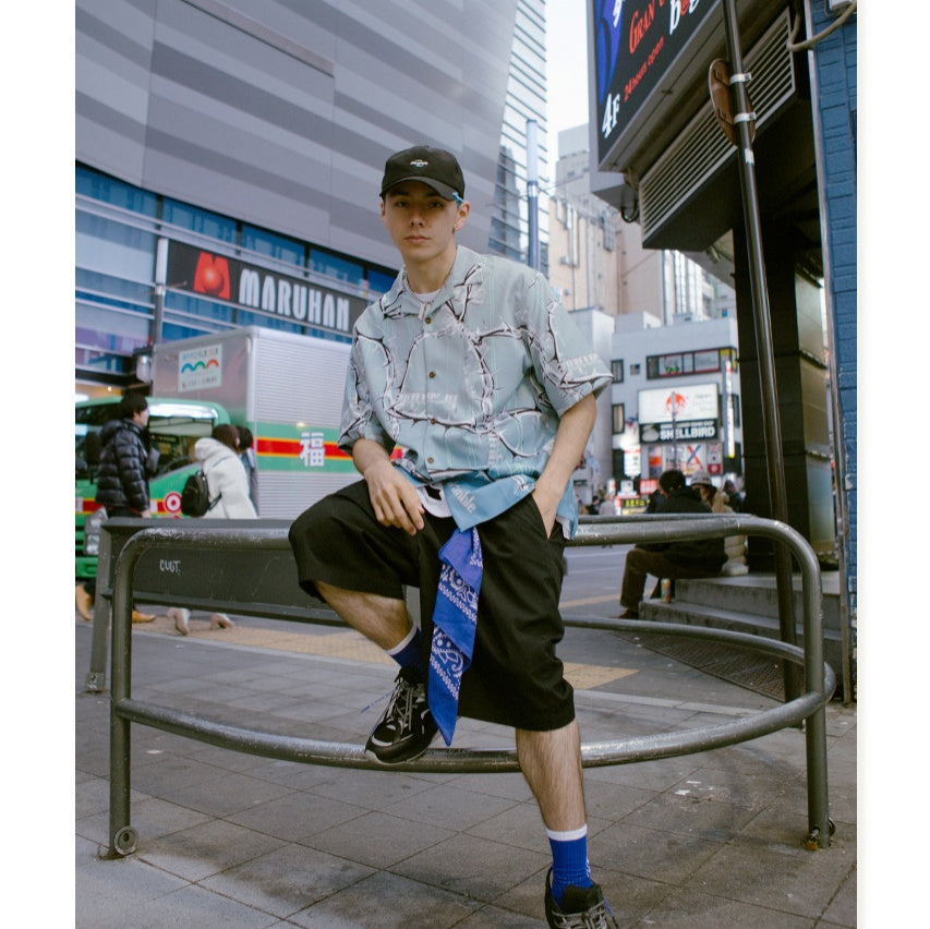Digital Bramble Thorn Print Streetwear Hawaiian Shirt