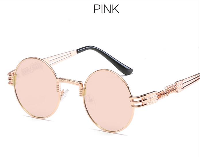 John Lennon Round Steampunk Mirrored Sunglasses