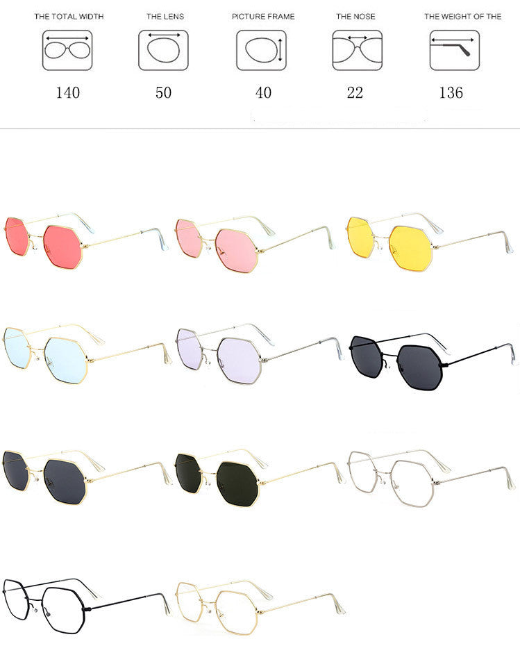 Polygonal Ocean Lens Streetwear Sunglasses