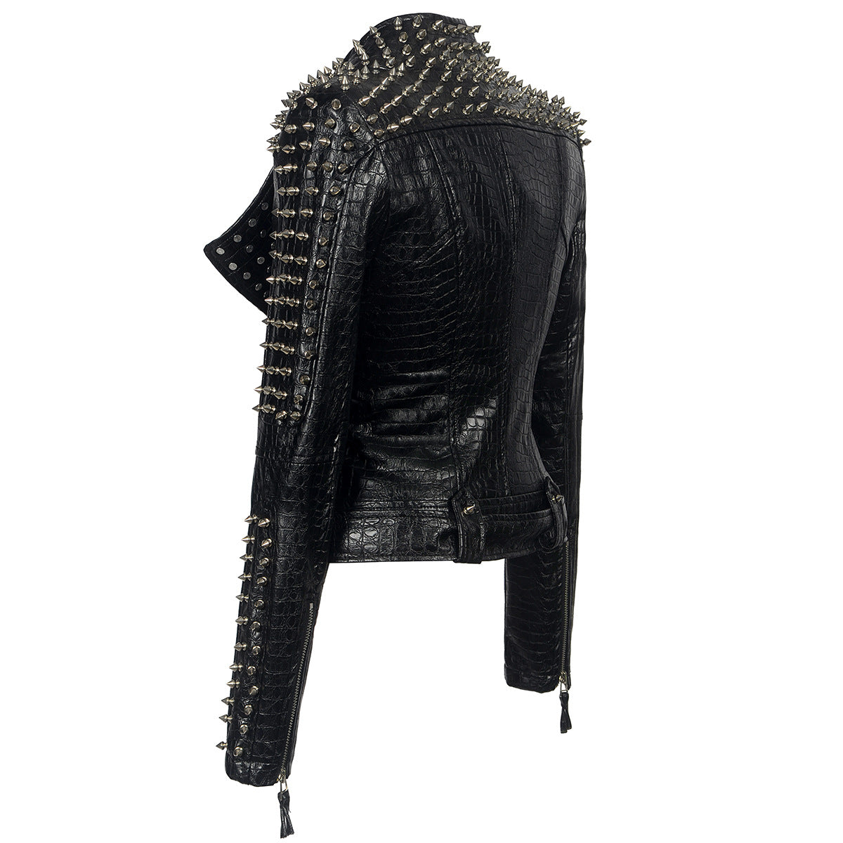 Short Faux Leather Biker Jacket