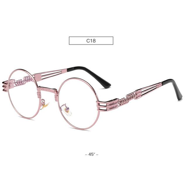 John Lennon Round Steampunk Mirrored Sunglasses