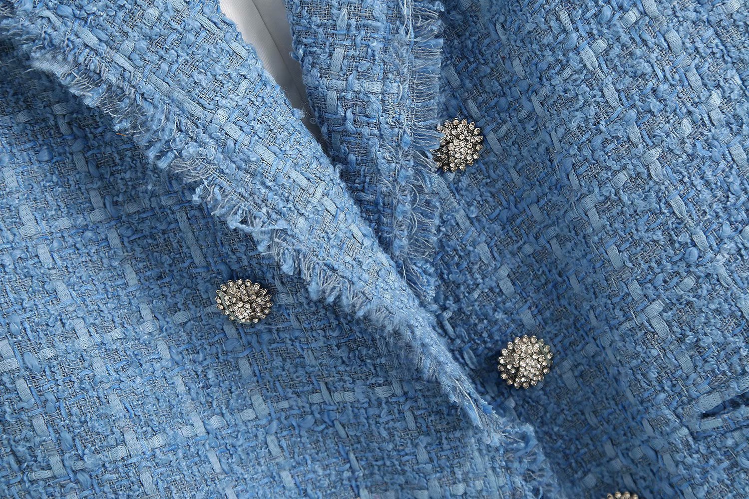 Retro Plaid Tweed Blazer Jacket Primordials