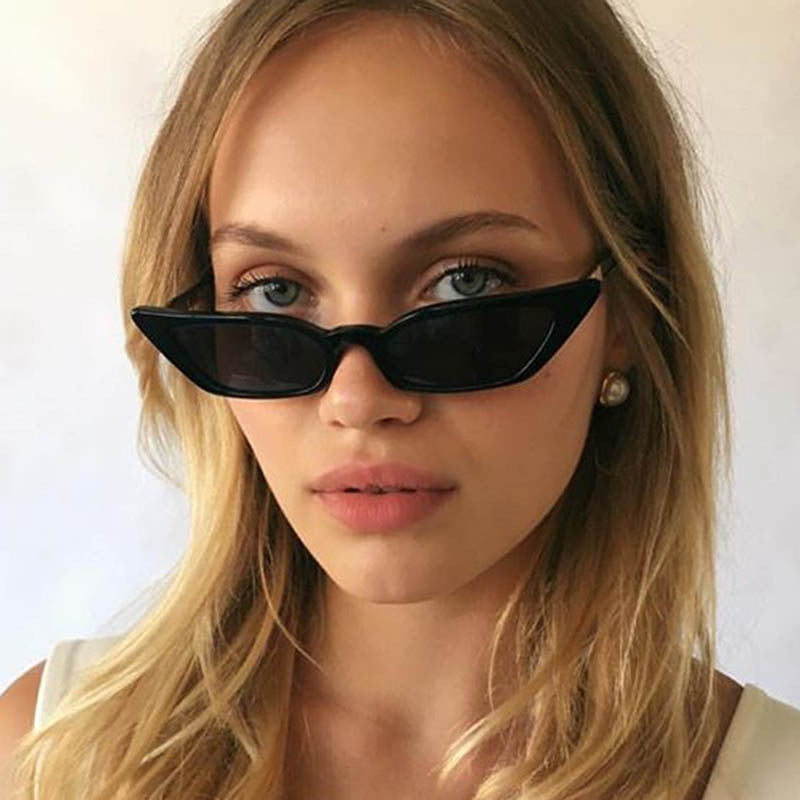 Narrow Cat Eye Candy Color Sunglasses
