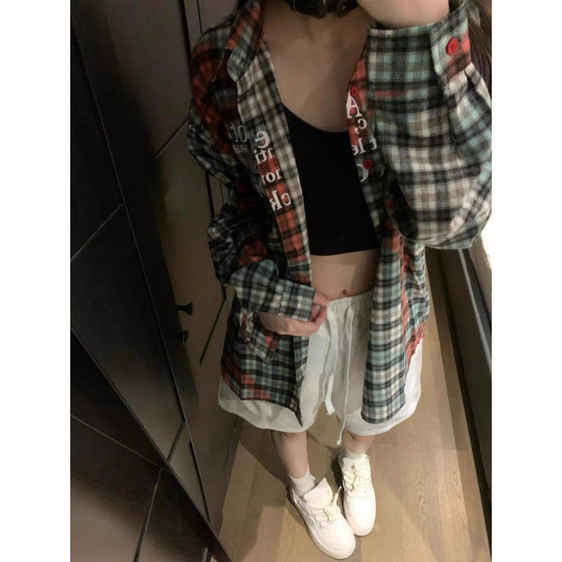 Retro American High-Waist Wide-Leg Shorts