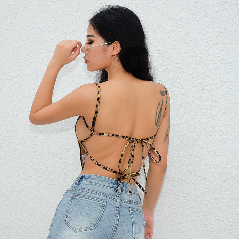 Leopard Print Fitted Tank Top