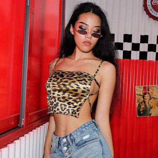 Leopard Print Fitted Tank Top