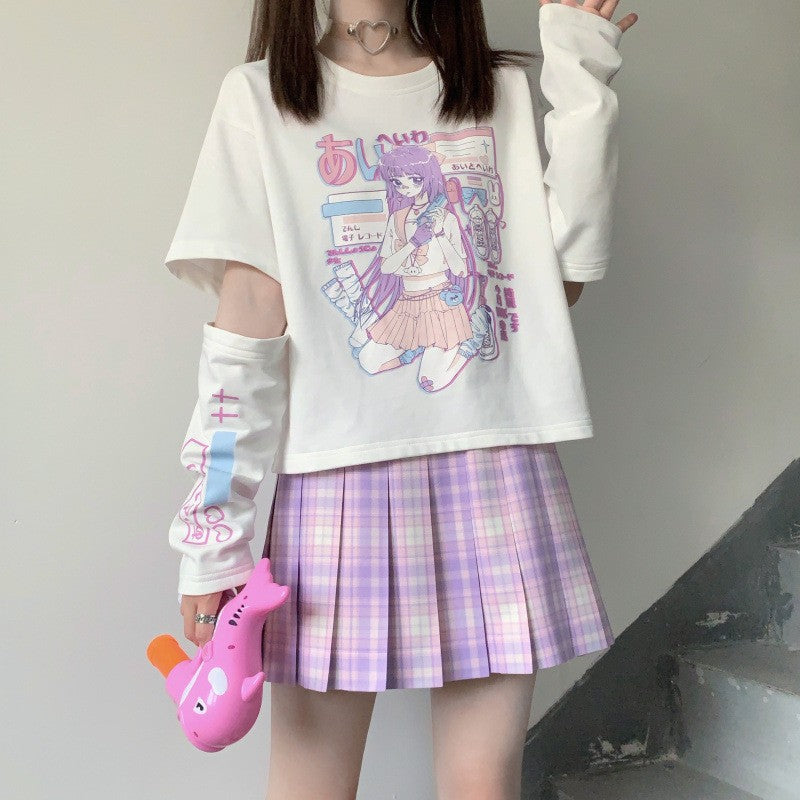 Kawaii Print Streetwear Top