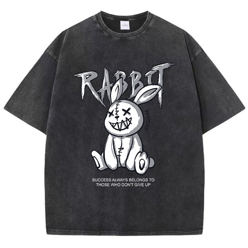Rabbit Print Chenille Streetwear Tee Primordials