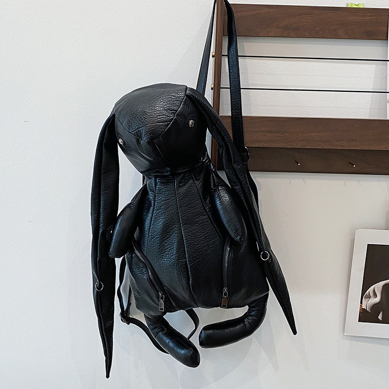 Oversized Bunny Leather Streetwear Backpack Primordials