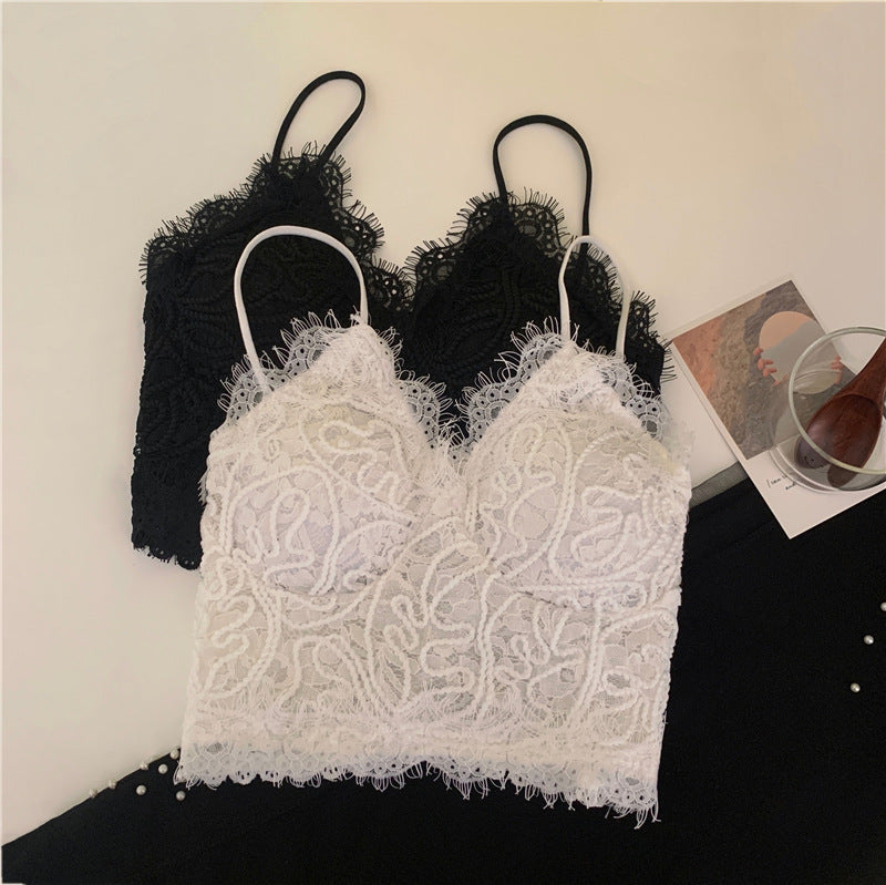 Lace Chest-Wrap Slim Camisole