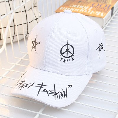 Custom Graffiti Black & White Patchwork Snapback Cap