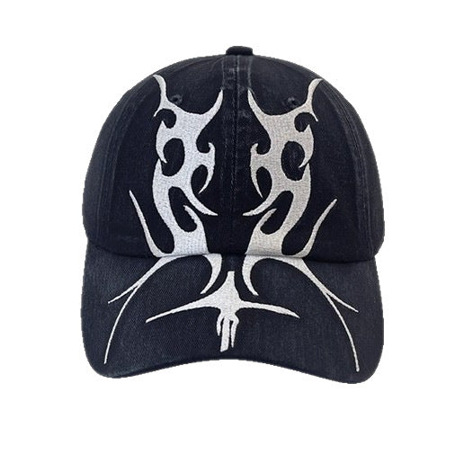 Flame Embroidered Streetwear Baseball Cap Primordials