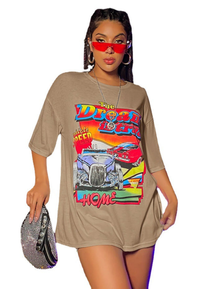Oversized Cotton Album Art Streetwear Top Primordials