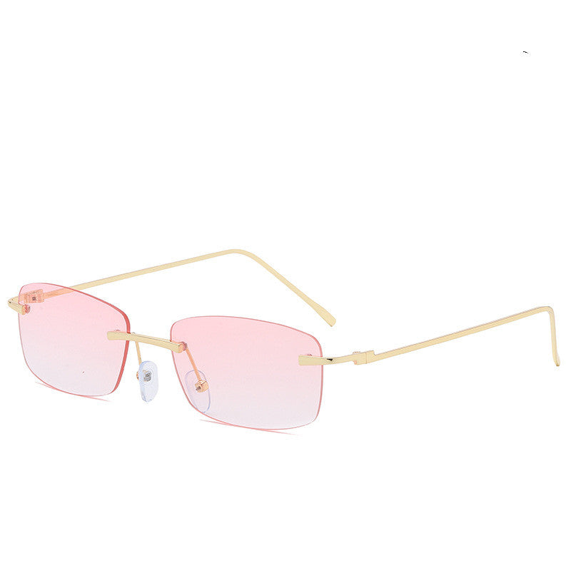 Rimless Cut-Edge Ocean Lens Sunglasses