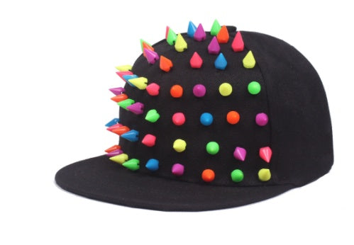Rivet Studded Black Streetwear Hat