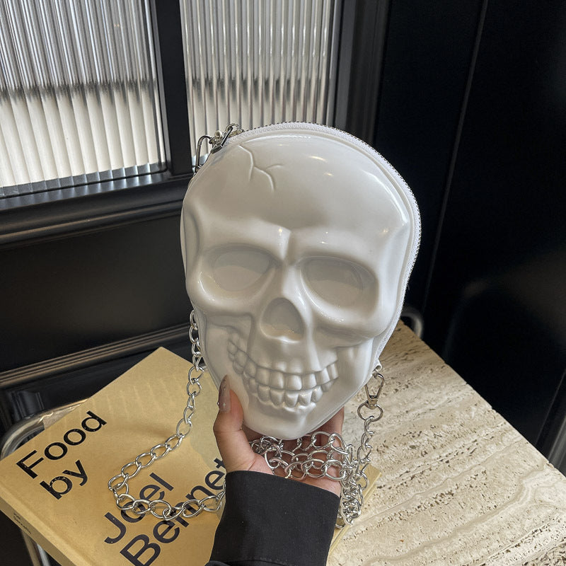 Chained Skull Silicone Crossbody Bag