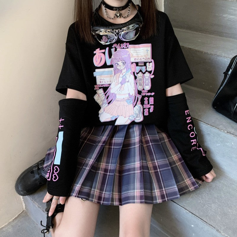 Kawaii Print Streetwear Top