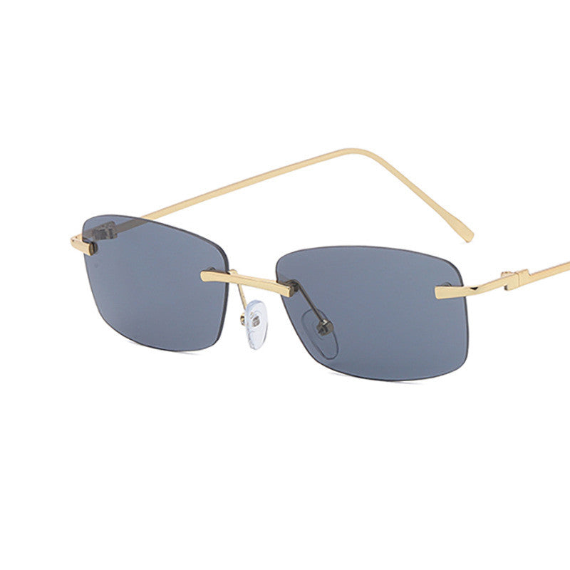 Rimless Cut-Edge Ocean Lens Sunglasses