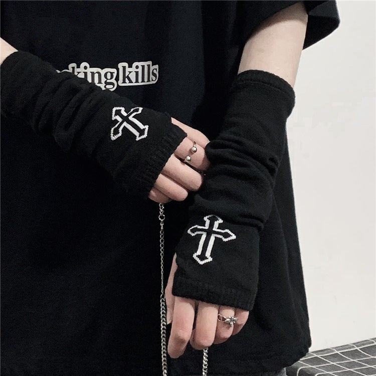 Gothic Punk Cotton Arm Sleeve Oversleeve