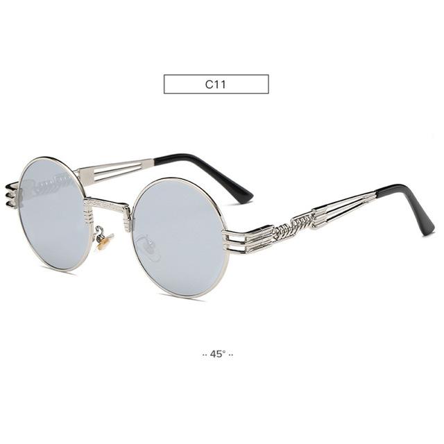 John Lennon Round Steampunk Mirrored Sunglasses