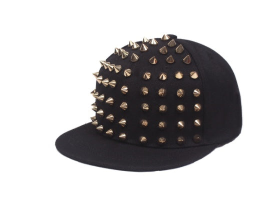 Rivet Studded Black Streetwear Hat