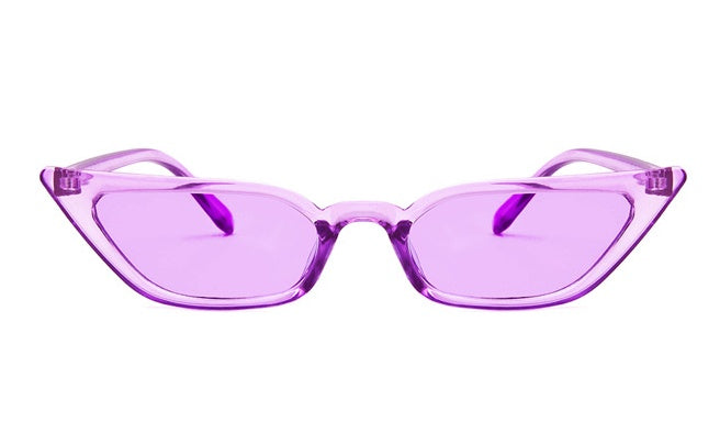 Narrow Cat Eye Candy Color Sunglasses