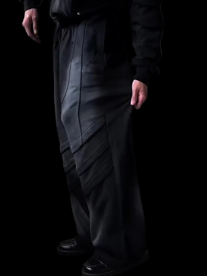 Avant-Garde Patchwork Casual Trousers