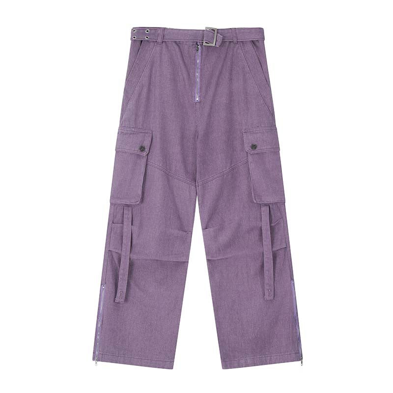 Multi-Pocket Hip-Hop Cargo Jeans