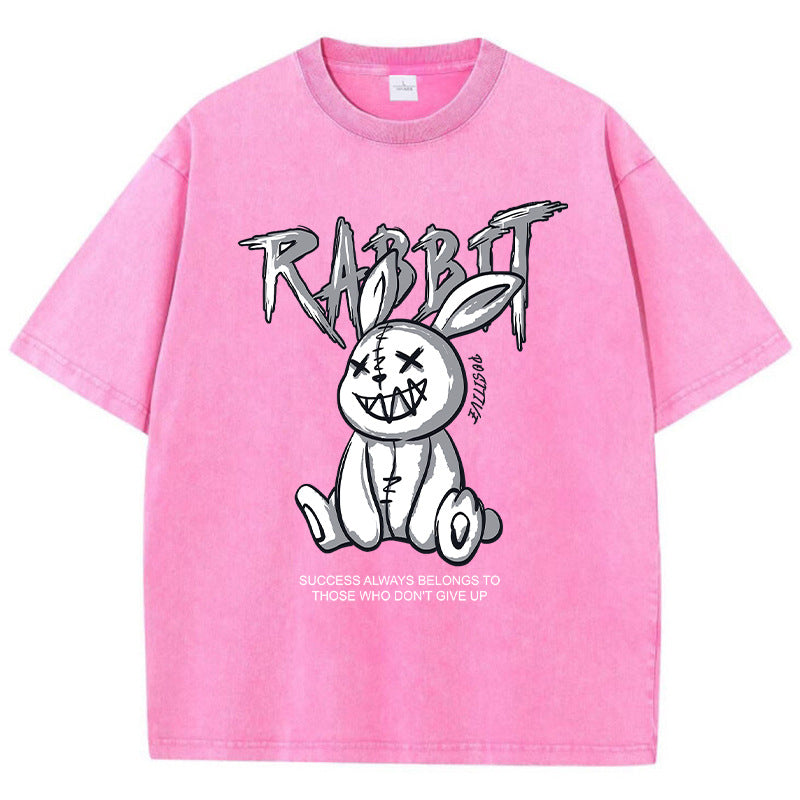 Rabbit Print Chenille Streetwear Tee Primordials
