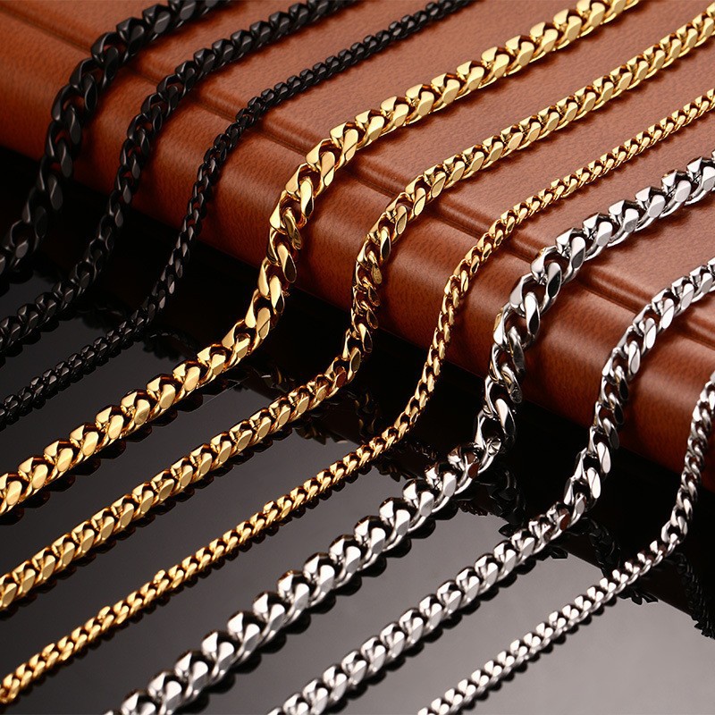 Hip-Hop Cuban Chain Stainless Steel Necklace Primordials