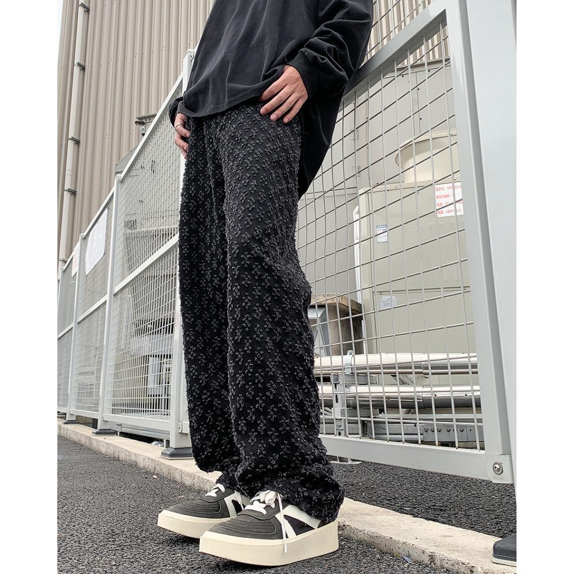 Jacquard Full-Print Streetwear Jeans