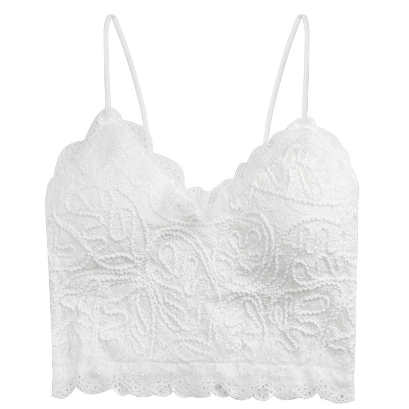 Lace Chest-Wrap Slim Camisole