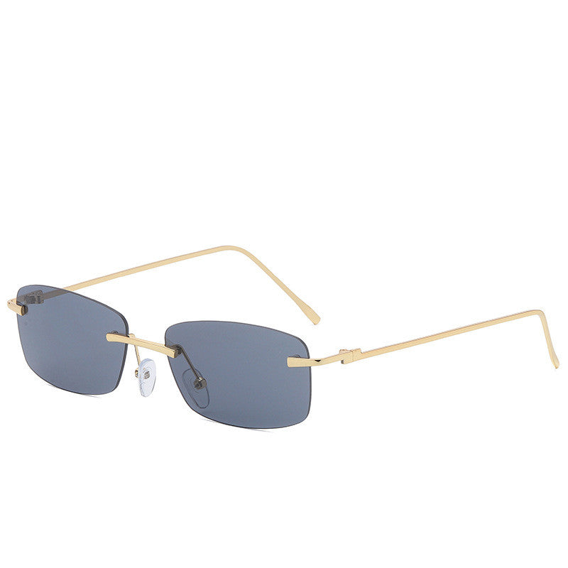 Rimless Cut-Edge Ocean Lens Sunglasses